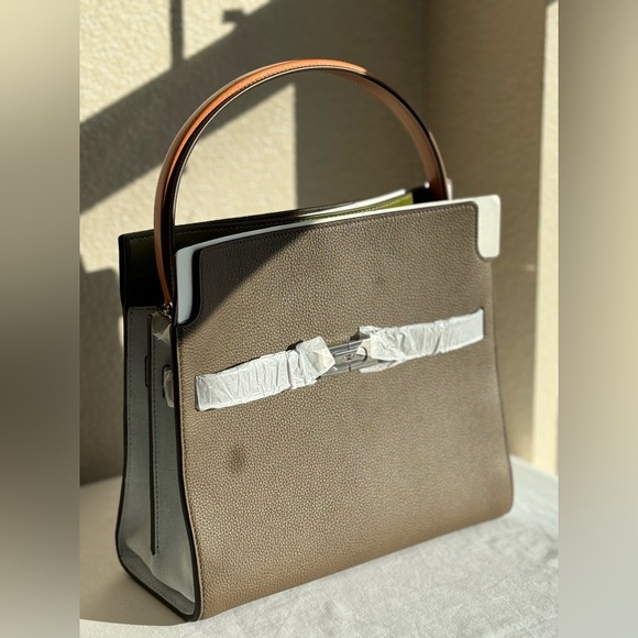 TORY BURCH SMALL LEE RADZIWILL PEBBLED DOUBLE BAG - Picture 2 of 9